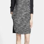 Vince Shift Dress Womens Small Black Tweed Long Sleeve Wool Blend Mixed Media Photo 0