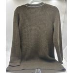 Talbots L Petite Women's Olive Green Tipped Texture Cardigan Pockets Wool Blend Photo 7