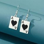 Playing card earrings Photo 0