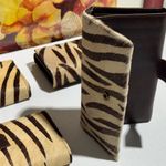 Lot Of 4 Real Handmade Animal Print Fur Leather Loop Closure Wallet/Hand Clutch Photo 9