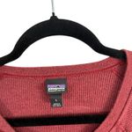 Patagonia Waffle Henley Shirt Outdoor Hiking Maroon Organic Cotton Womens Large Photo 2