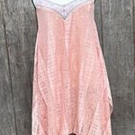 Tassels N Lace Elegant Asymmetrical Pink Dress Lace Gingham Embroidered Trim and Top Size Sm Photo 1