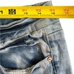 Indigo Rein Cuffed Distressed Denim Blue Women's Shorts. Size 11 - 4” Length Photo 3