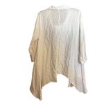 Chalet Tunic Top Womens Medium Ivory Cowl Neck Lagenlook Asymmetrical Blouse Photo 5