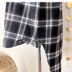 Crimes Of Beauty Black & White Oversized Graphic “All I Care About” Flannel Shirt Photo 14