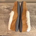 Clarks Mandy Brown Suede Leather Slippers Women’s Sz 9M Faux Fur Indoor/Outdoor Photo 6