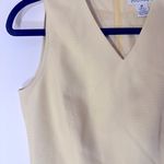 Ann Taylor  100% Silk Butter yellow V neck vest size 2P Photo 5