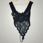 Victoria's Secret VTG 90s Scallop Lace Teddy 36B High Cut Thong Bodysuit USA Made Photo 1