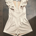 NWT Day + Moon light tan suede romper Sz M Size M Photo 0