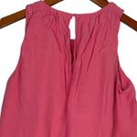 J.Crew Fluttery Tiered Crepe Sleeveless Cami Top Back Keyhole Button 4 Pink Photo 5