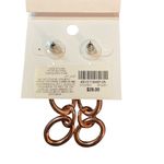 White House | Black Market  2 1/4" Rose Gold Tone Chain Drop Earrings-NWT Photo 1