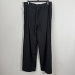 Vince  Linen Wide Leg Pull On Trousers Womens Large Black Career Professional NWT Photo 8
