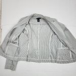 Rafaella Black White Striped Stretch Cotton Blend Blazer Jacket Size 12 Photo 3