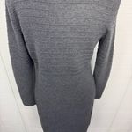 Calvin Klein  Gray Ribbed Mock Neck Long Sleeve Sweater Dress Full Double Zip M Photo 5
