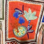 Calypso St. Barth  Orange and Brown Patterned Shirt Photo 6