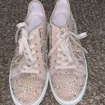 Lola Cruz Palm Frond Cut Out Sneakers with gems for sparkle woman size 39 or 8.5 Pink Photo 2