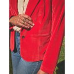 The Odells Kenzie Red Velvet Blazer XL Career Christmas Holiday Party Soft Bold Photo 10