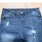Refuge  Plus Size 18 2X Womens Blue Denim Distressed Skinny Jeans Stretchy Ripped Photo 1