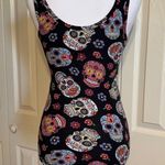 No Boundaries SUGAR SKULL Day of the Dead Cami Tank Size S 3-5  Women Juniors Photo 3
