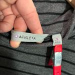 Athleta  Striped Turtleneck Long Sleeve Top Gray Black Size S Photo 4