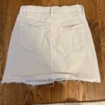 Just Black  Released Hem Mini Denim Skirt Oatmeal Size S Photo 2