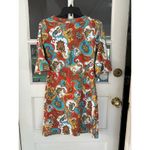 JUDE CONNALLY NANCY Sz XSmall Multicolor Paisley Print Bell Sleeve Stretch Dress Photo 6