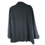 Eddie Bauer Womens Double-Breasted Charcoal Gray Wool Blend Peacoat L Tall Photo 3