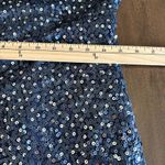 Calvin Klein  Navy Blue Sequin Maxi Gown Dress Gala Wedding Guest size 10 Photo 6