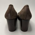Tory Burch  Shoes Women’s 10.5 Brown Mini Miller Block Heels Suede Logo Pumps Photo 8