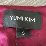 Yumi Kim  Caitlyn Shirt Womens Small Button Up Lace Top Burgundy Wine Red Photo 5