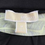 Michael Michael Kors Printed Maxi Dress size Medium Two Tone Abstract Leaf Black Photo 8