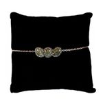 Sam Edelman NEW - Chic Silver Link Triple Gemstone Bracelet Jewelry w Clear Crystal Halos Photo 0