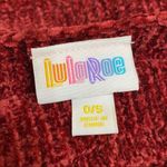 LuLaRoe Chenille Merlot Burgundy “Mimi” Sweater Wrap Poncho Cape Fringe Scarf Photo 11