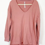 Victoria's Secret ‎ Sport Woman's M PinkCut Out Neck Oversized Tunic Sweatshirt Photo 0