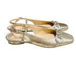 Dolce Vita Romano Gold Slingback Buckled Flats Size 10 New Photo 2