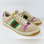 Gucci  Screener Ace Women's GG Sylvie Web Enamel Logo Supreme Sneakers EU 40.5 Photo 10