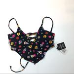 California Waves Floral Flounce Bikini Swim Top Photo 4
