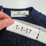 Vineyard Vines Vineyard Vines Dress Womens Small Blue Black Eyelet Embroidered Shift Mini Photo 2
