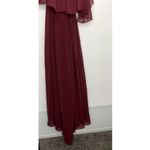Revelry Abigail Chiffon Dress Burgendy Merlot Womens New Size 30 Red Photo 2