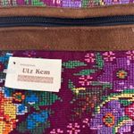 Artesanias Utz Kem Guatemala EMBROIDERED HUIPIL Crossbody Bag Purple Photo 1