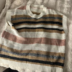 Cute fall sweater blouse striped top. Multiple Photo 0