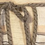 prAna  Mistico Striped Short Sleeve Blouse‎ Gray Peach Tan Cream Small W11190711 Photo 5