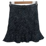 Theory NEW NWT  Diagonal Mini Skirt In Wool Blend Autumn Tweed Blue Multi Photo 6