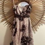 Moulinette Soeurs Anthropologie Strapless Lavender Printed Dress w/ sash Sz4 Photo 0