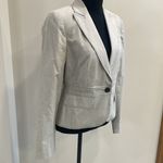 Loft Ann Taylor  Light Gray Pinstripe Blazer Jacket. Size 2 Photo 3