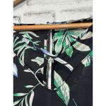 Lush Clothing Lush Womens Top Medium Black Green Blue Floral Keyhole Long Sleeve‎ Photo 3