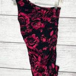 Wet Seal Vintage Y2K Black & Pink Floral One-Shoulder Ruched Side Top Size XS Photo 0