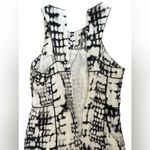 Cynthia Rowley Women’s Abstract Pattern Black White Lined Linen Dress Size 4 Photo 3