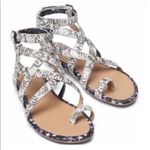 CAbi Black and White Patterned Sandals Photo 0