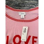 Old Navy NWT Pink And Red LOVE Crew Neck Knit Pullover Sweater sz XXL Photo 3